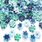 120 Pcs Small Flowers for Crafts Mini Faux Flowers Artificial Silk (Blue) 9.84"D x 7.87"W x 0.63"H